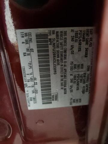 5LMFU28R43LJ33093 - 2003 LINCOLN NAVIGATOR ბურგუნდია ფოტო 13