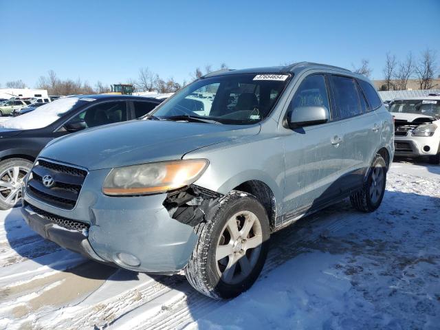 5NMSH13E18H134011 - 2008 HYUNDAI SANTA FE SE TEAL photo 1