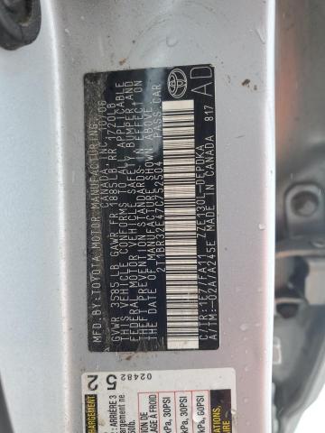 2T1BR32E47C752504 - 2007 TOYOTA COROLLA CE SILVER photo 12