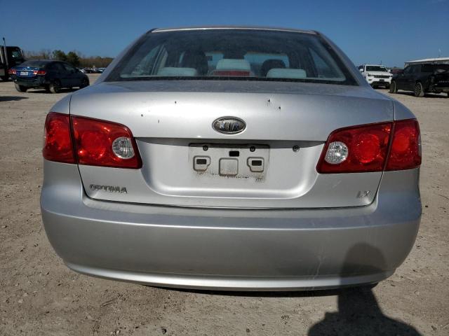 KNAGE123985217619 - 2008 KIA OPTIMA LX SILVER photo 6