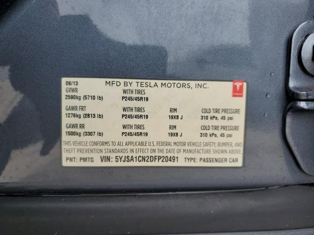 5YJSA1CN2DFP20491 - 2013 TESLA MODEL S Gümüş foto 12