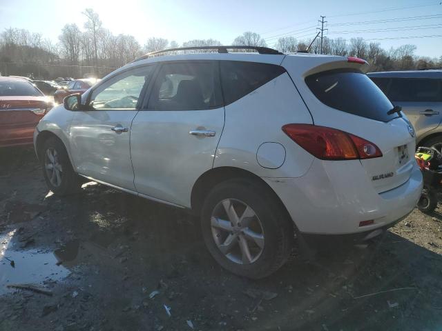 JN8AZ18W09W153145 - 2009 NISSAN MURANO S WHITE photo 2