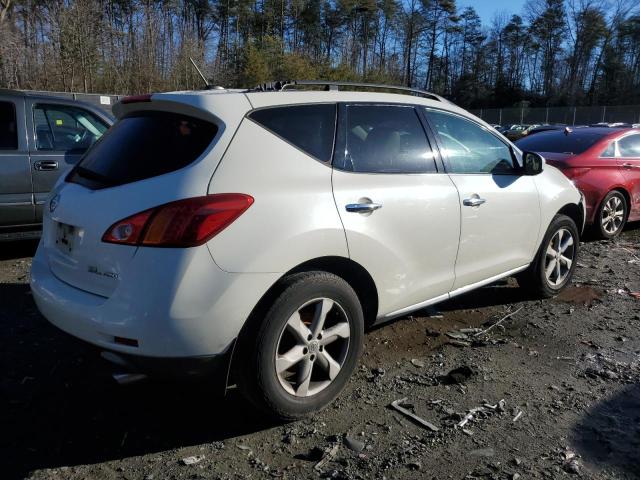 JN8AZ18W09W153145 - 2009 NISSAN MURANO S WHITE photo 3