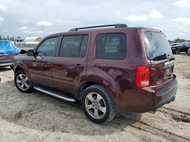 5FNYF3H58DB016800 - 2013 HONDA PILOT EXL BURGUNDY photo 2