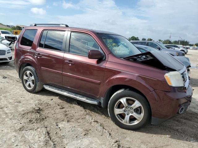 5FNYF3H58DB016800 - 2013 HONDA PILOT EXL BURGUNDY photo 4