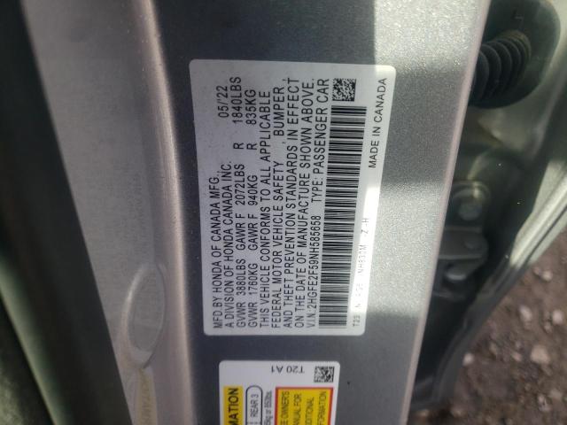 2HGFE2F59NH585658 - 2022 HONDA CIVIC SPORT 银色 照片 13