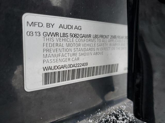 WAUDGAFL0DA222409 - 2013 AUDI S4 PREMIUM PLUS BLACK photo 12