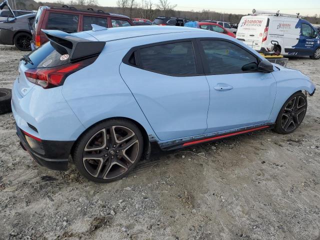 KMHT36AH7LU004874 - 2020 HYUNDAI VELOSTER N BLUE photo 3