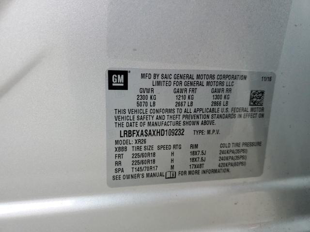 LRBFXASAXHD109232 - 2017 BUICK ENVISION PREFERRED Gümüş foto 12