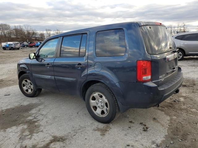 5FNYF4H29BB061401 - 2011 HONDA PILOT LX BLUE photo 2