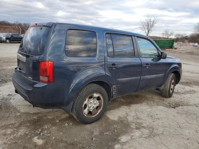 5FNYF4H29BB061401 - 2011 HONDA PILOT LX BLUE photo 3