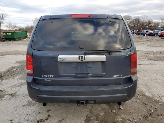 5FNYF4H29BB061401 - 2011 HONDA PILOT LX BLUE photo 6