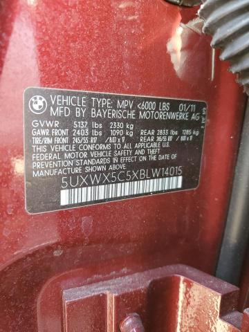 5UXWX5C5XBLW14015 - 2011 BMW X3 XDRIVE28I RED photo 13