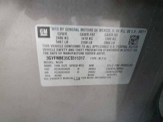 3GYFNBE35CS511317 - 2012 CADILLAC SRX PERFORMANCE COLLECTION Сұр фото 13