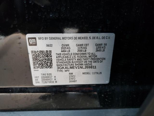 3GKALMEV1NL269811 - 2022 GMC TERRAIN SLE BLACK photo 13