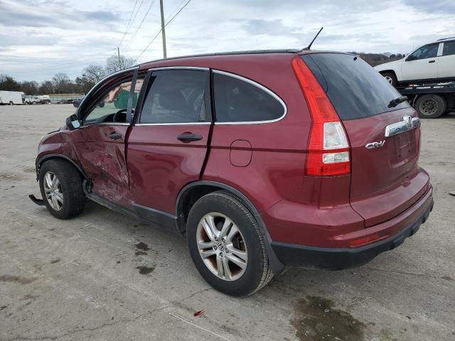 5J6RE4H57AL010504 - 2010 HONDA CR-V EX BURGUNDY photo 2