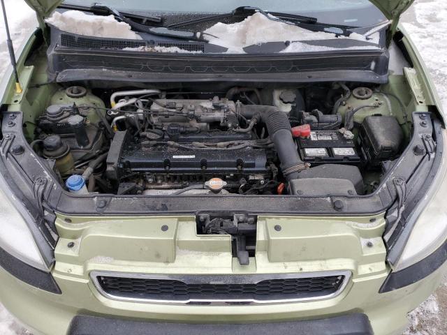 KNDJT2A21A7125105 - 2010 KIA SOUL + GREEN photo 11