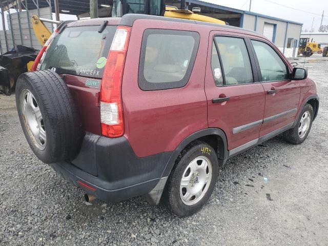 SHSRD78595U335845 - 2005 HONDA CR-V LX BURGUNDY photo 3