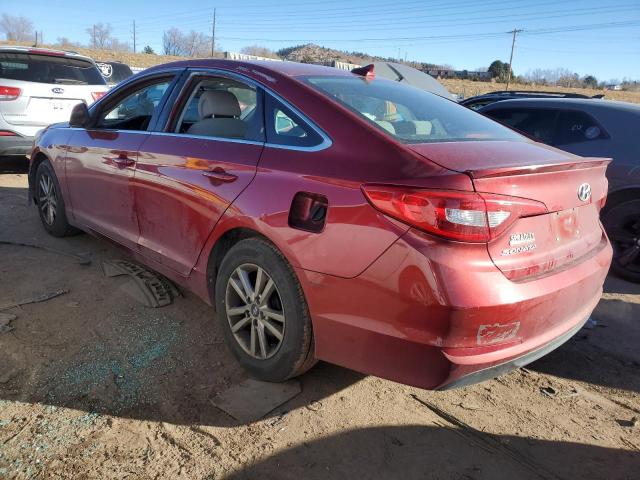 5NPE24AFXFH136626 - 2015 HYUNDAI SONATA SE RED photo 2