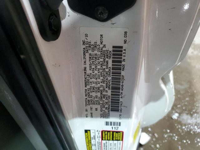 5TEUU4EN6AZ727100 - 2010 TOYOTA TACOMA ACCESS CAB Ақ фото 13