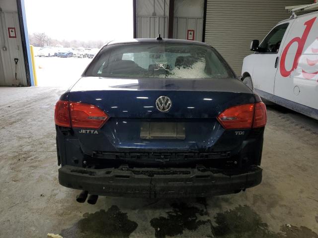 3VWLL7AJ7BM094315 - 2011 VOLKSWAGEN JETTA TDI BLUE photo 6