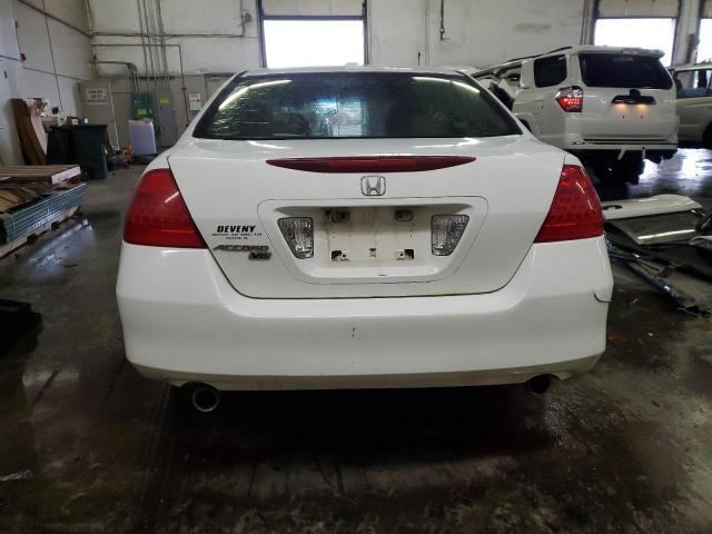 1HGCM66567A001103 - 2007 HONDA ACCORD EX WHITE photo 6