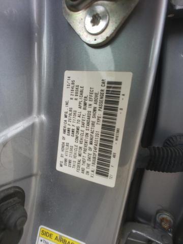 19UUB3F54FA001351 - 2015 ACURA TLX TECH SILVER photo 12