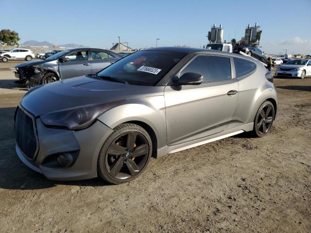 KMHTC6AE1DU117453 - 2013 HYUNDAI VELOSTER TURBO GRAY photo 1