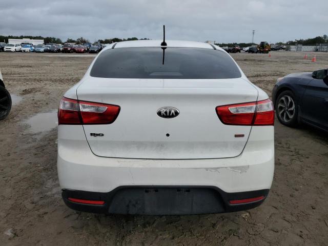 KNADM4A31D6238302 - 2013 KIA RIO LX WHITE photo 6