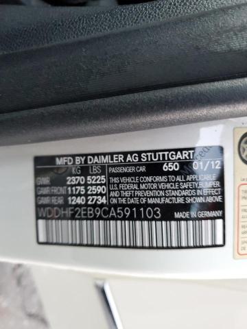 WDDHF2EB9CA591103 - 2012 MERCEDES-BENZ E 350 BLUETEC WHITE photo 12