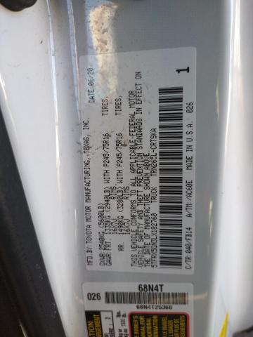 5TFRX5GN3LX182760 - 2020 TOYOTA TACOMA ACCESS CAB თეთრი ფოტო 12