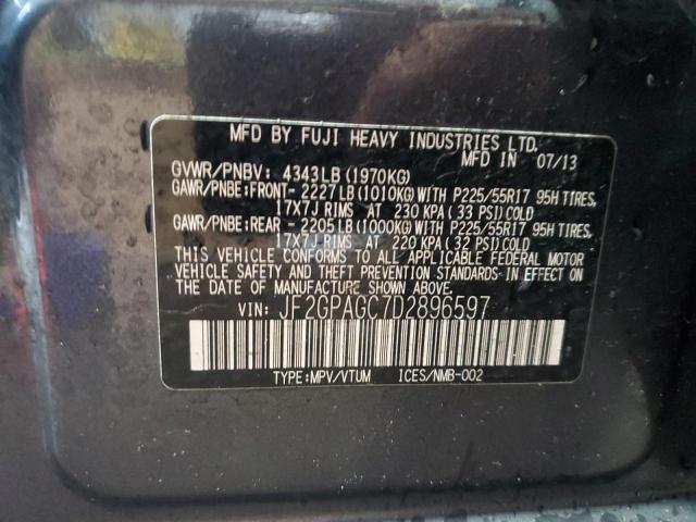 JF2GPAGC7D2896597 - 2013 SUBARU XV CROSSTR 2.0 LIMITED GRAY photo 13