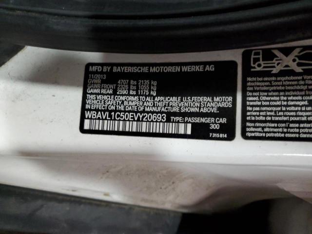 WBAVL1C50EVY20693 - 2014 BMW X1 XDRIVE28I WHITE photo 12