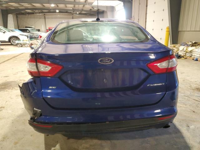 3FA6P0H78GR395309 - 2016 FORD FUSION SE BLUE photo 6