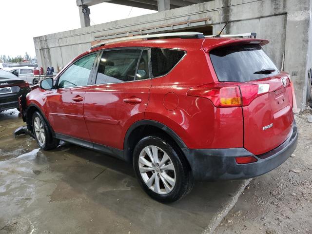 2T3DFREV3EW176150 - 2014 TOYOTA RAV4 LIMITED RED photo 2