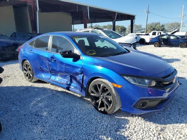 19XFC2F87KE034876 - 2019 HONDA CIVIC SPORT BLUE photo 4