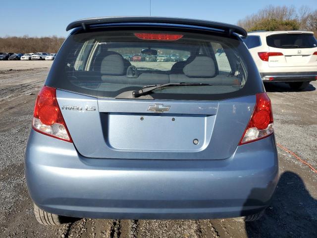 KL1TD66636B587329 - 2006 CHEVROLET AVEO BASE BLUE photo 6