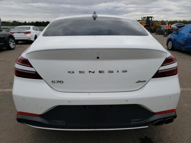 KMTG34TA8NU092302 - 2022 GENESIS G70 BASE WHITE photo 6