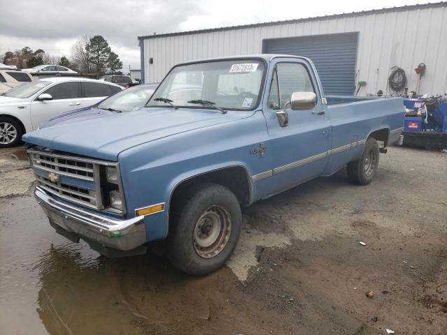 1GCDR14K0HS167113 - 1987 CHEVROLET R10 BLUE photo 1