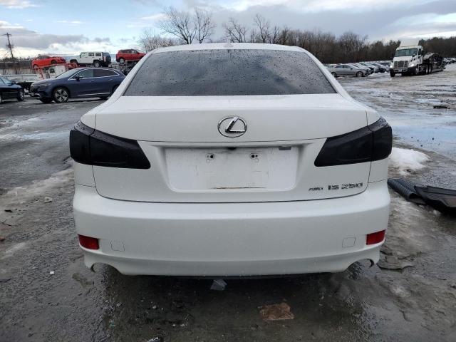 JTHCF5C29B5050762 - 2011 LEXUS IS 250 WHITE photo 6