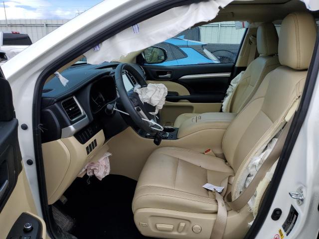 5TDJKRFH5GS300107 - 2016 TOYOTA HIGHLANDER XLE WHITE photo 7