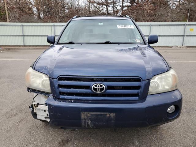 JTEHD21A670046481 - 2007 TOYOTA HIGHLANDER BLUE photo 5