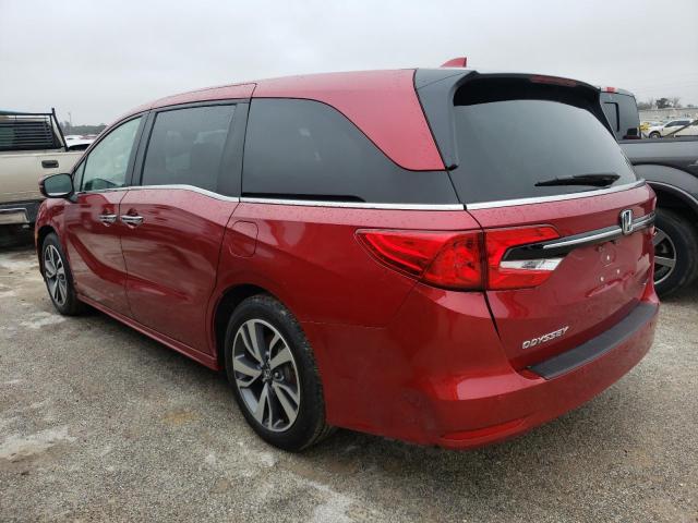 5FNRL6H84NB044152 - 2022 HONDA ODYSSEY TOURING RED photo 2