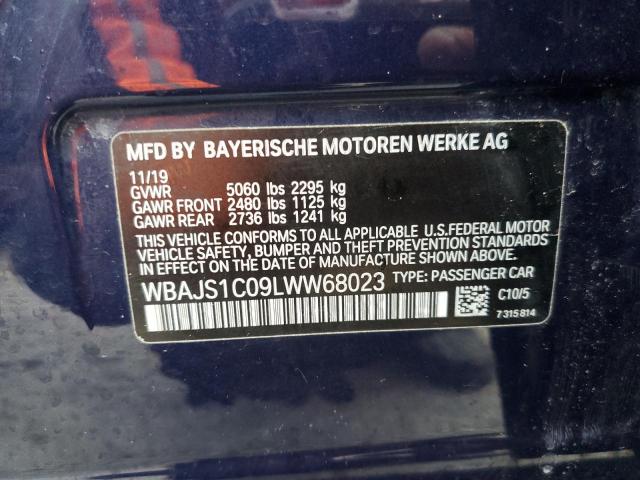 WBAJS1C09LWW68023 - 2020 BMW 540 I BLUE photo 12