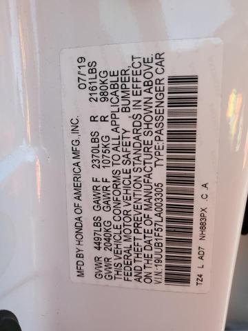 19UUB1F57LA003305 - 2020 ACURA TLX TECHNOLOGY თეთრი ფოტო 12