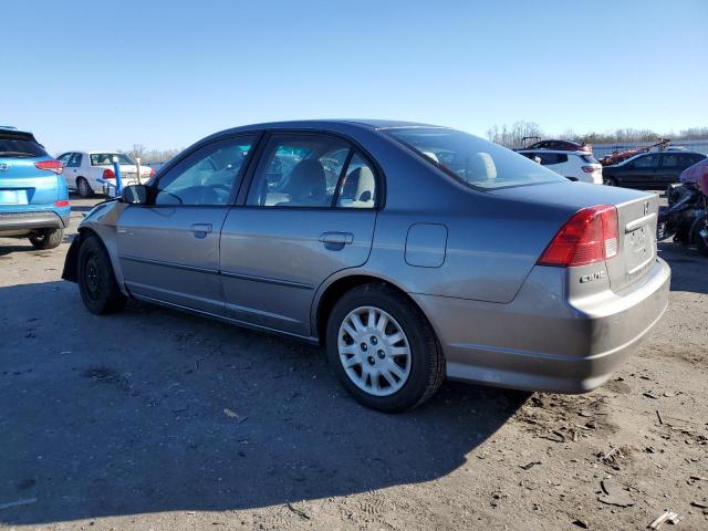 2HGES16654H548208 - 2004 HONDA CIVIC LX SILVER photo 2