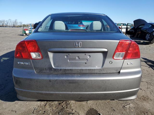 2HGES16654H548208 - 2004 HONDA CIVIC LX SILVER photo 6