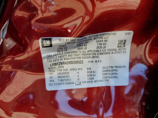 LRBFZNR42MD088923 - 2021 BUICK ENVISION ESSENCE BURGUNDY photo 13