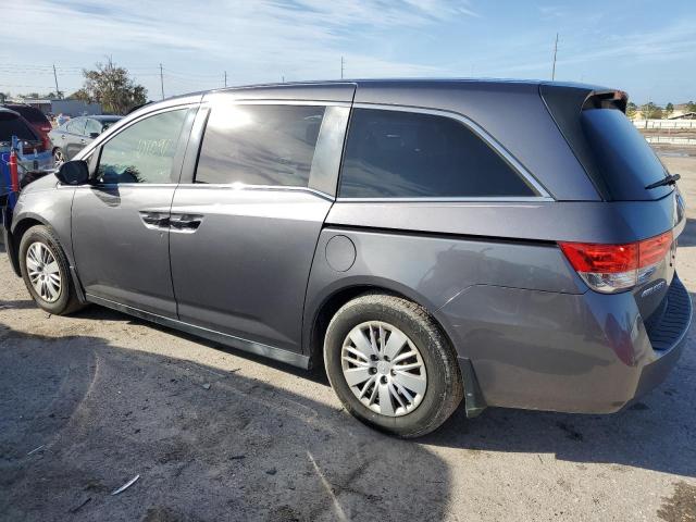 5FNRL5H25FB012043 - 2015 HONDA ODYSSEY LX GRAY photo 2