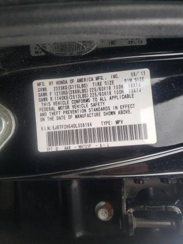 5J6TF2H54DL006194 - 2013 HONDA CROSSTOUR EXL BLACK photo 10